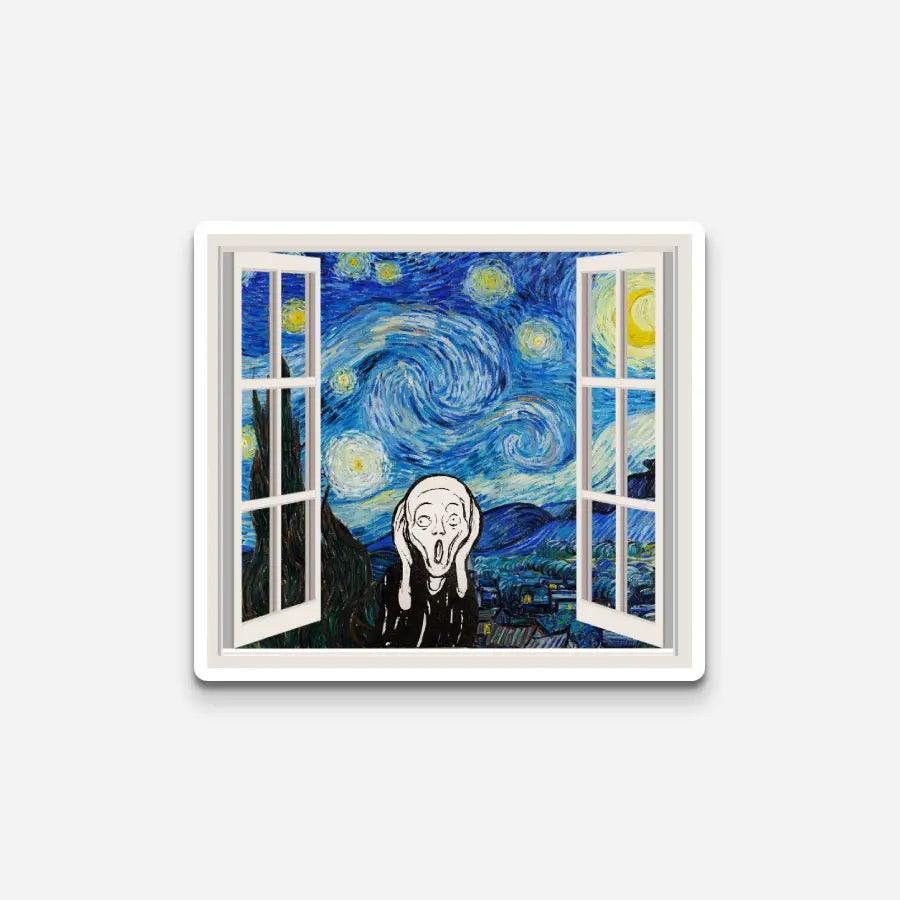 Scream Starry night Sticker - Sticker | My Turtle